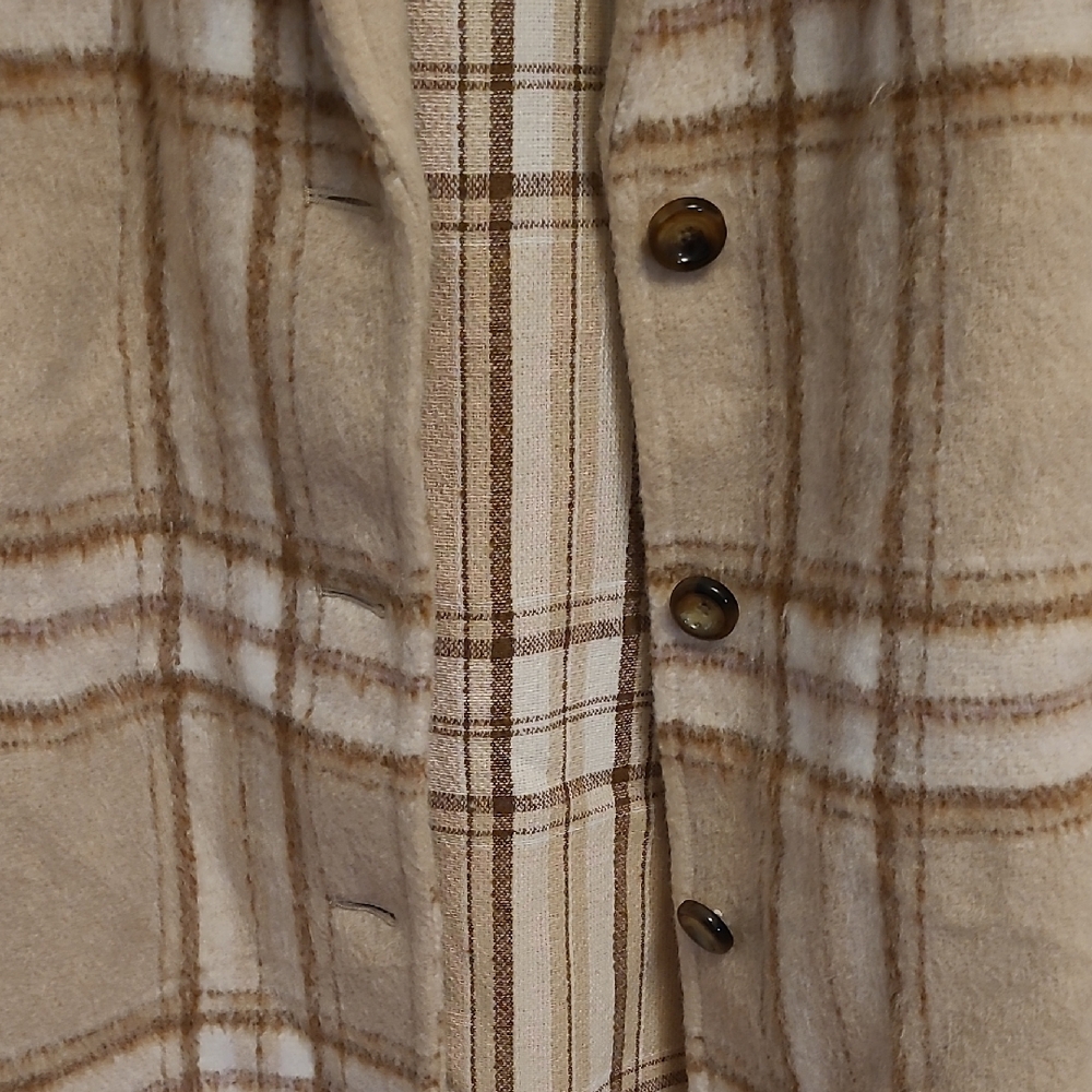 Old Navy Plaid Tan and Brown Blazer - Picture 8 of 11